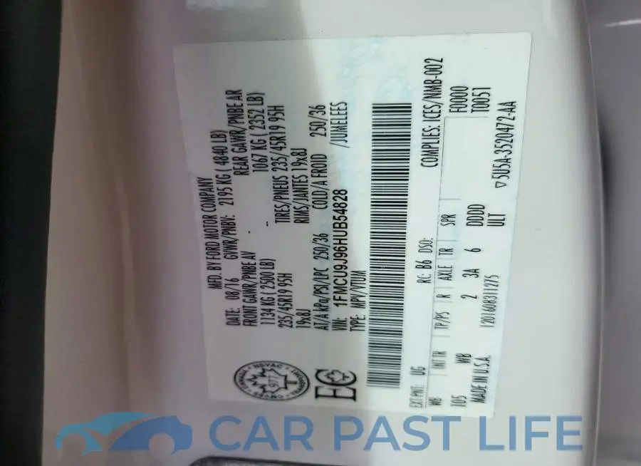1FMCU9J96HUB54828# 13