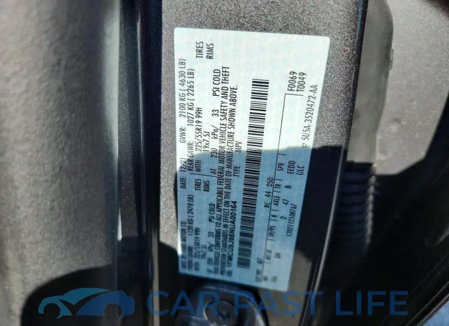 1FMCU9J98NUA00164# 13