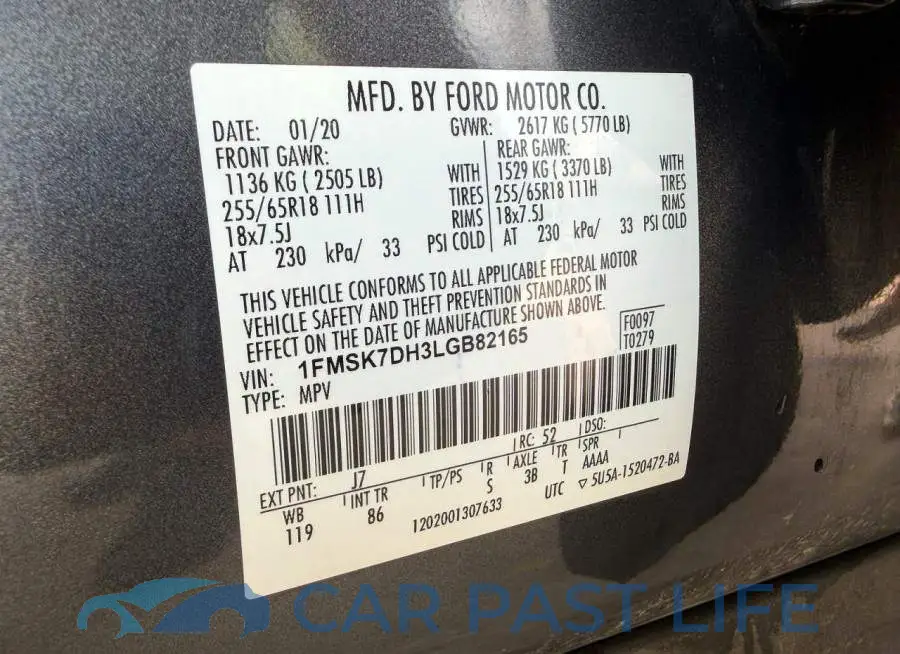 1FMSK7DH3LGB82165# 10