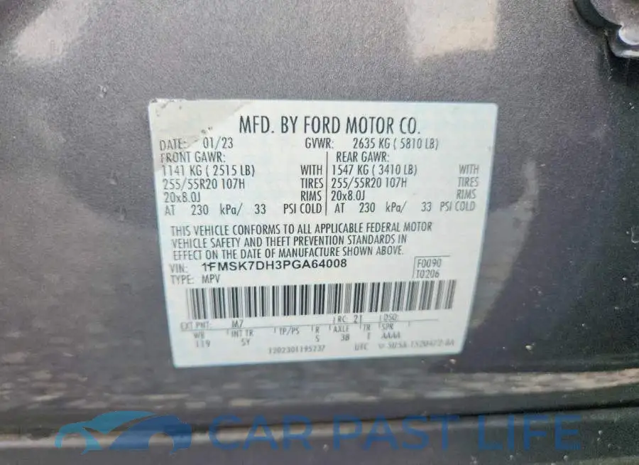 1FMSK7DH3PGA64008# 13
