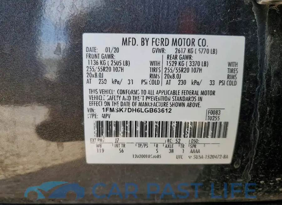 1FMSK7DH6LGB63612# 12