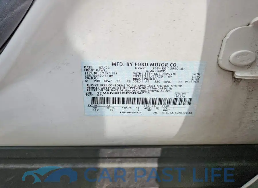 1FMSK8DH9PGB34715# 14