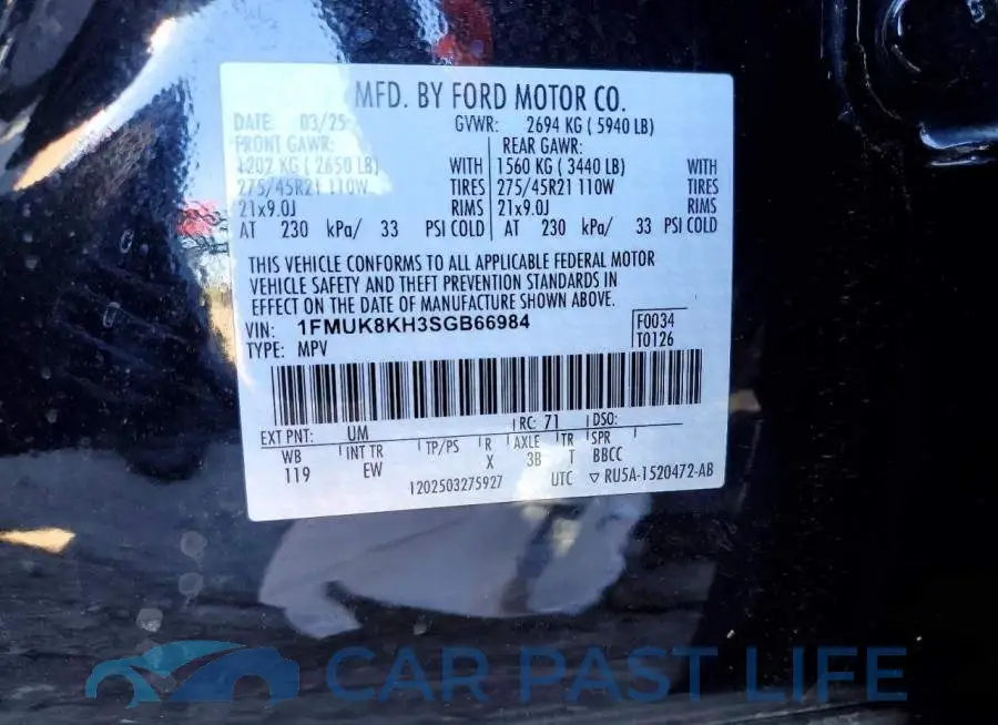 1FMUK8KH3SGB66984# 12