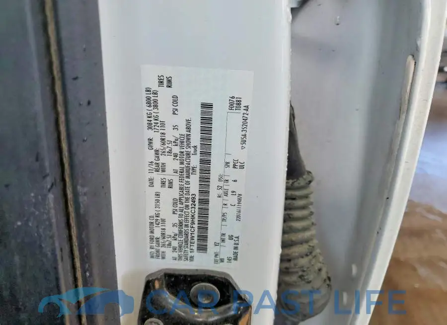 1FTEW1CF9HKC32493# 12