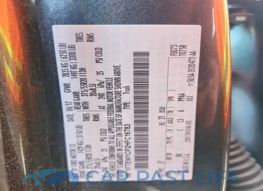 1FTEW1CP2HFC16783# 13