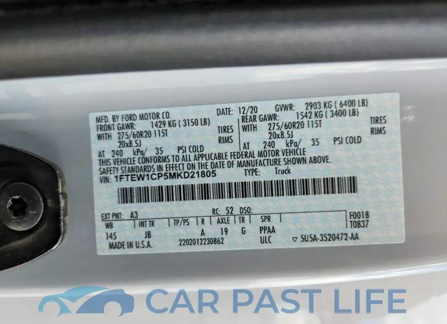 1FTEW1CP5MKD21805# 13