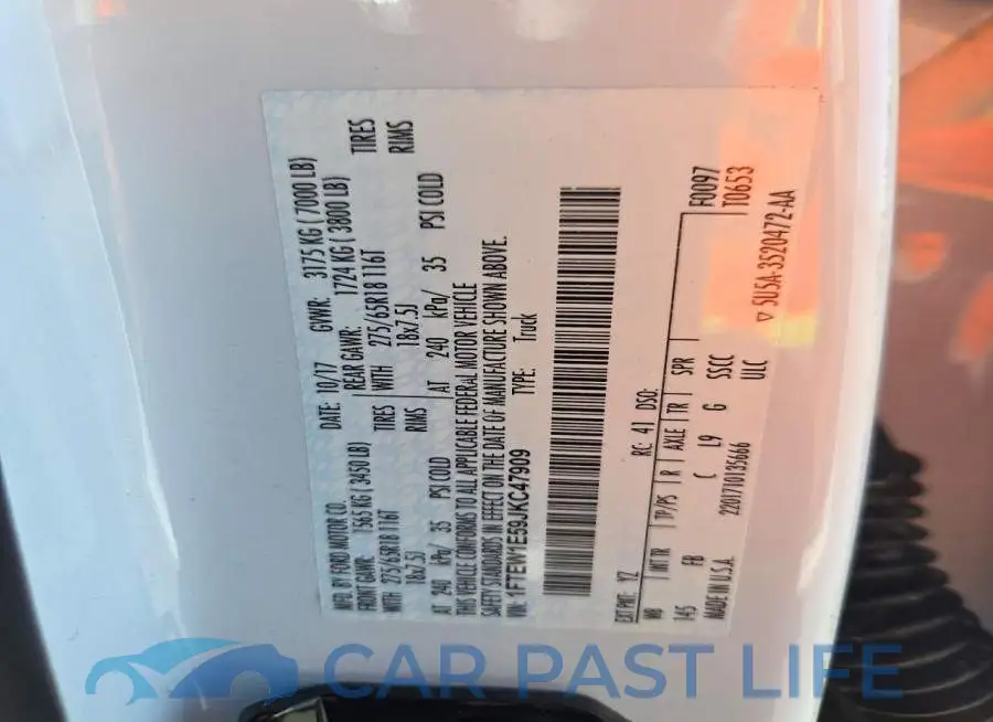 1FTEW1E59JKC47909# 12