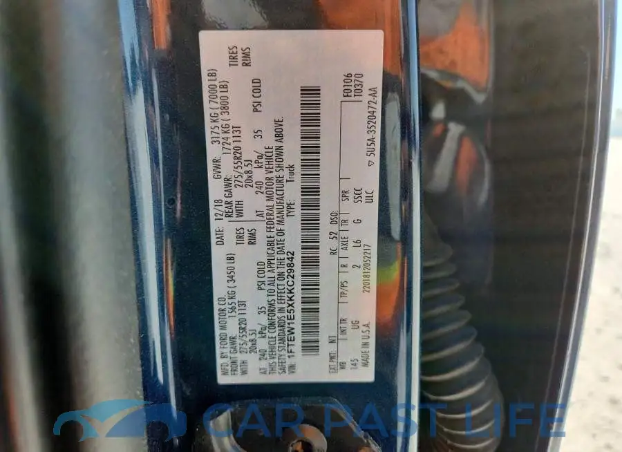 1FTEW1E5XKKC29842# 12