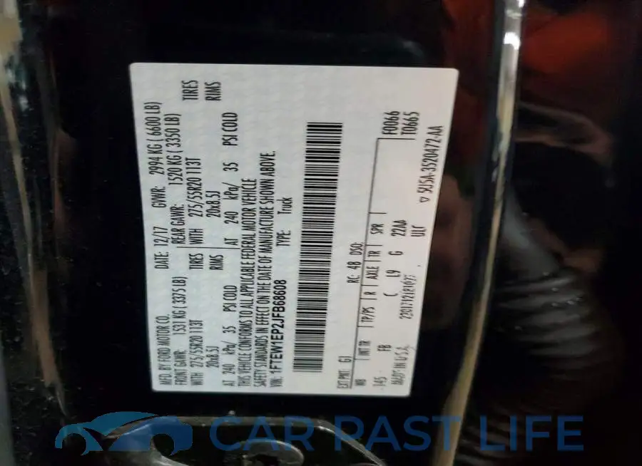 1FTEW1EP2JFB68608# 13