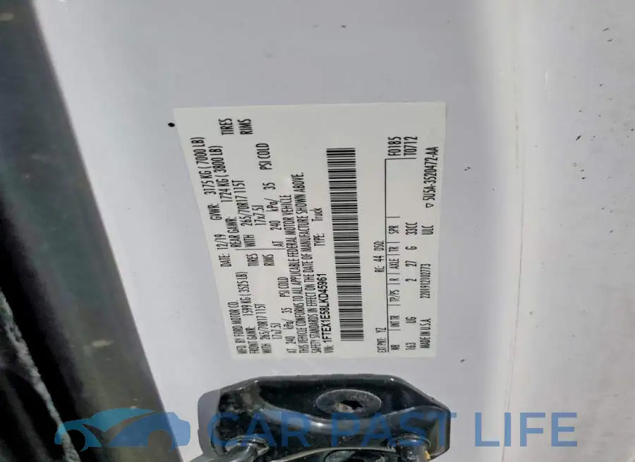 1FTEX1E58LKD45961# 12