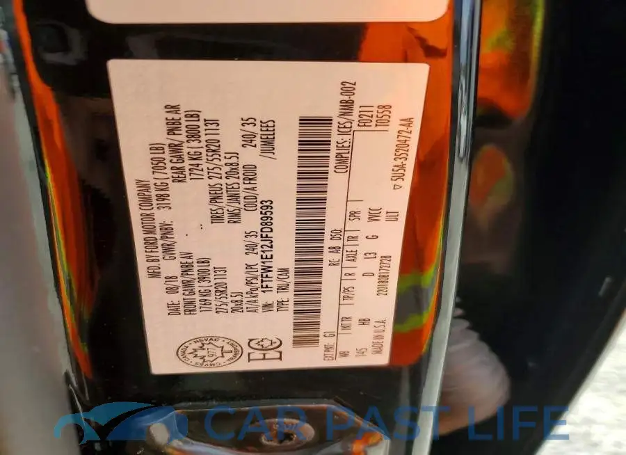 1FTFW1E12JFD89593# 12