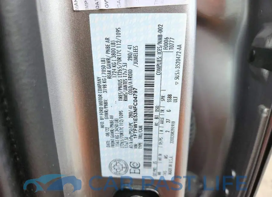 1FTFW1E53NFC04797# 12