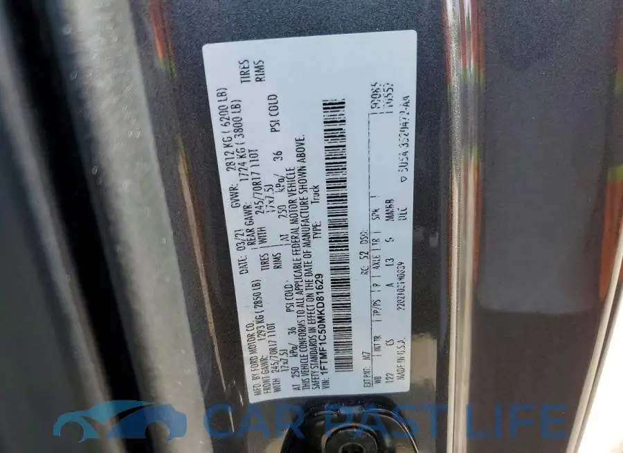1FTMF1C50MKD81629# 13