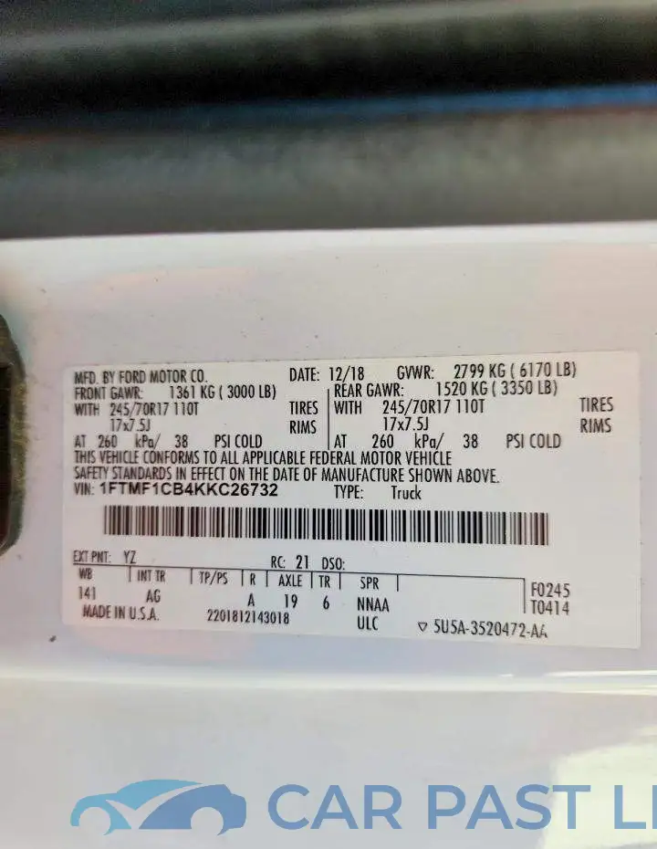 1FTMF1CB4KKC26732# 12