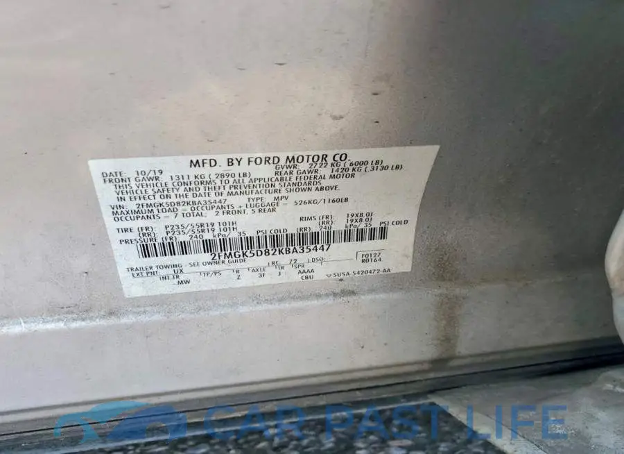 2FMGK5D82KBA35447# 12