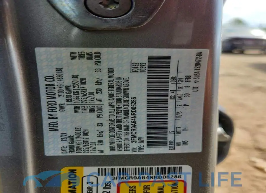 3FMCR9A64NRD05286# 12