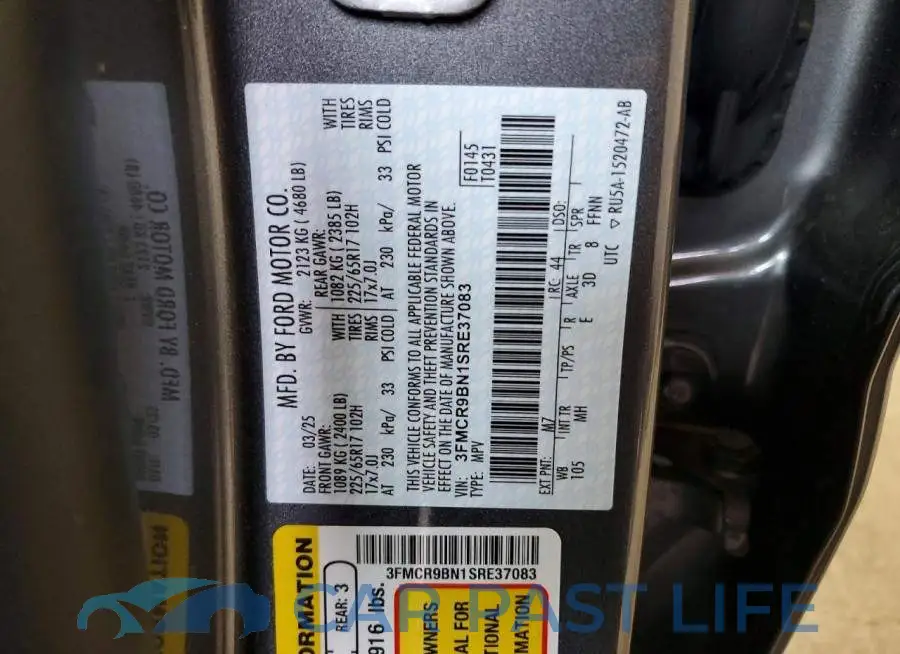 3FMCR9BN1SRE37083# 13