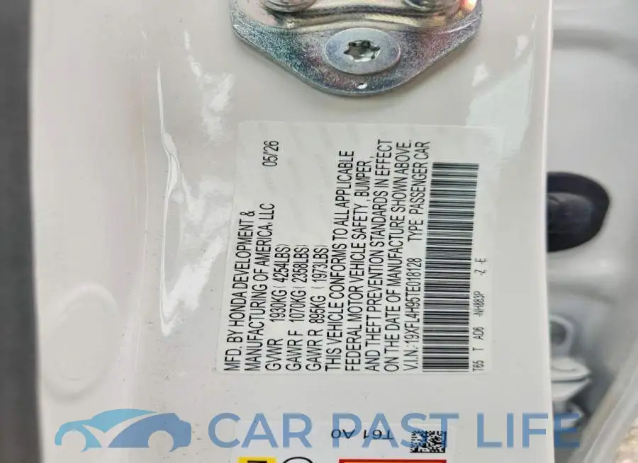 19XFL4H95TE018128# 13