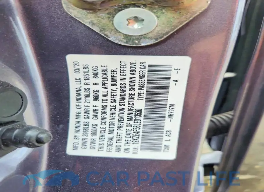 19XZE4F56LE013530# 12