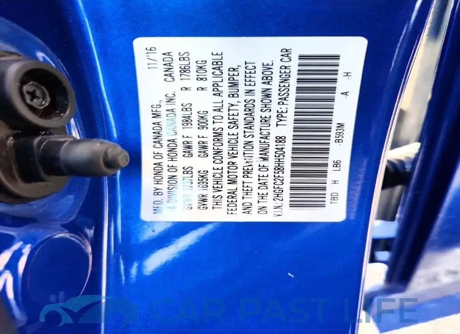 2HGFC2F58HH504188# 12