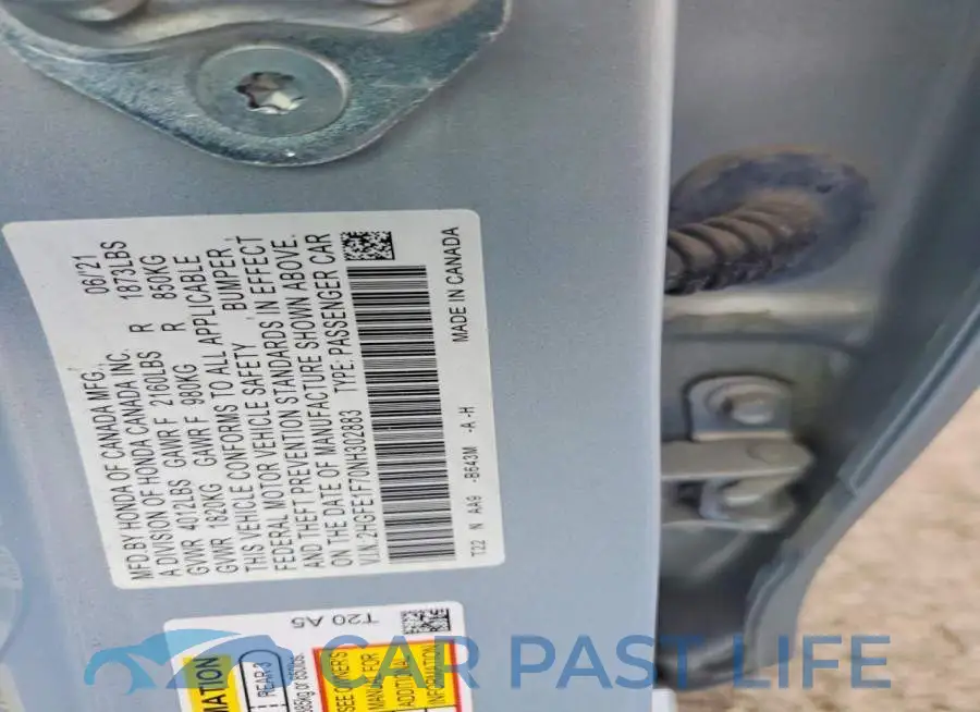 2HGFE1F70NH302883# 13