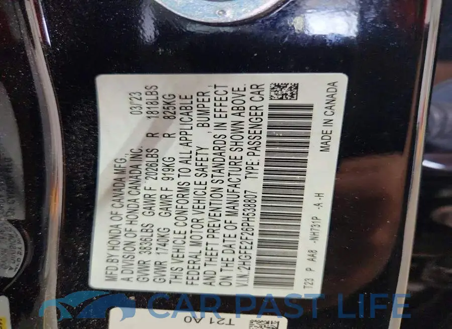 2HGFE2F26PH538807# 13