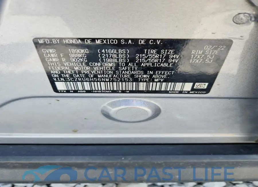 3CZRU6H56NM752153# 14