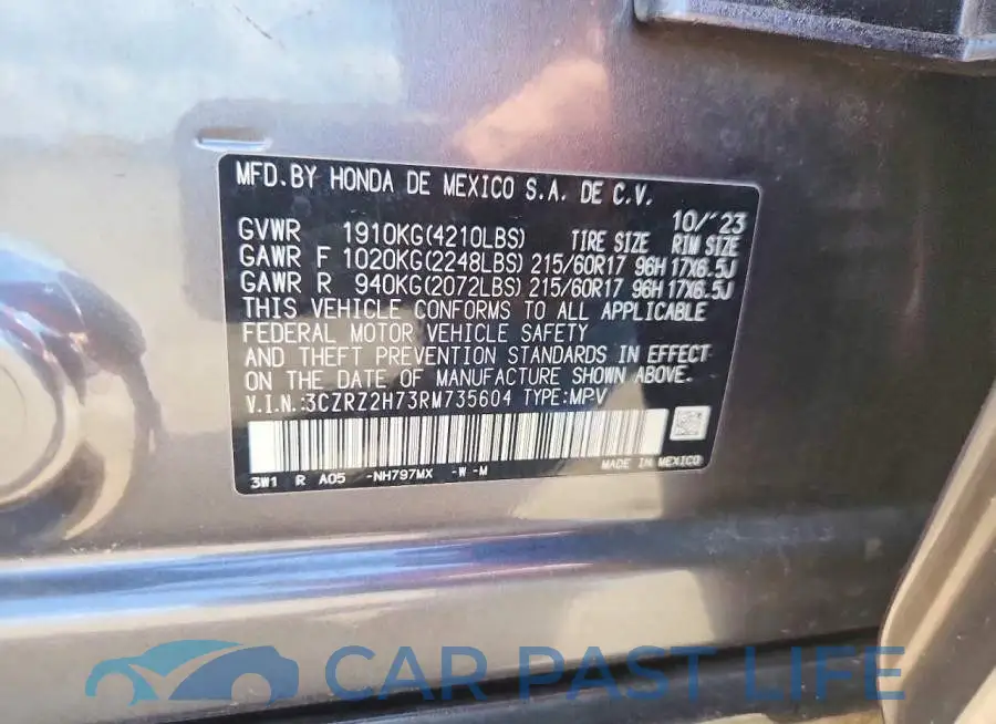 3CZRZ2H73RM735604# 13