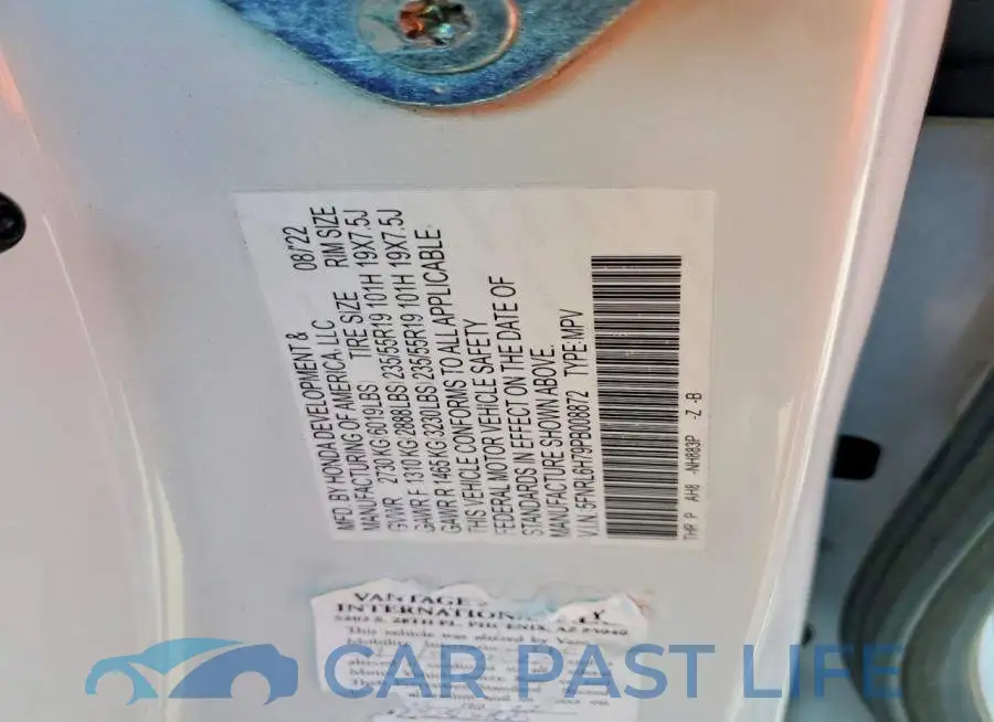 5FNRL6H79PB008872# 13