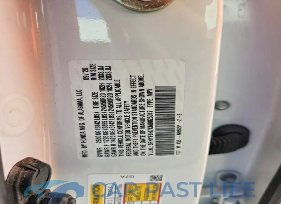 5FNYF6H7XMB025047# 12