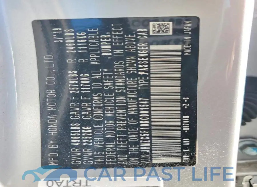 JHMZC5F10KC001547# 13