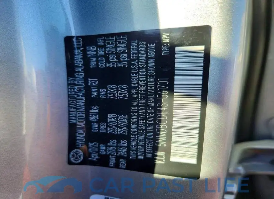 5NMJBCDE4SH561701# 13