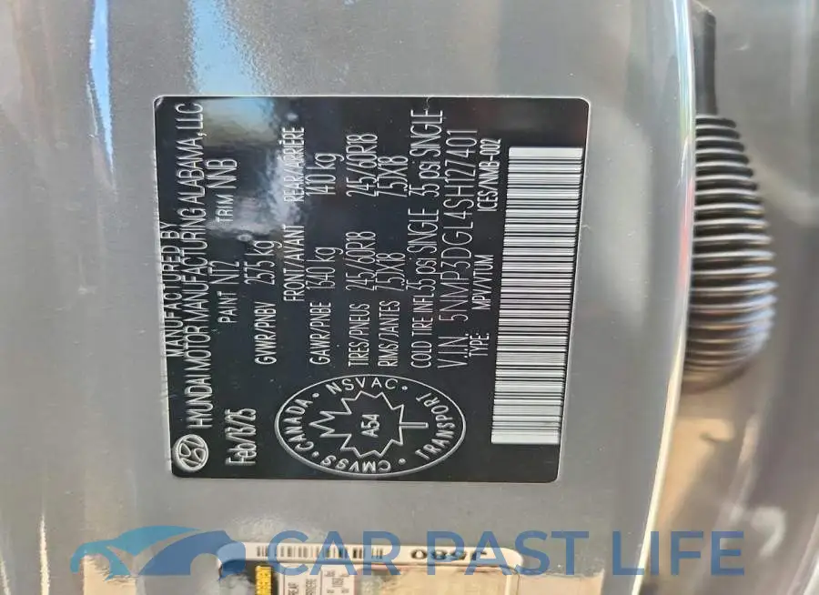 5NMP3DGL4SH127401# 13