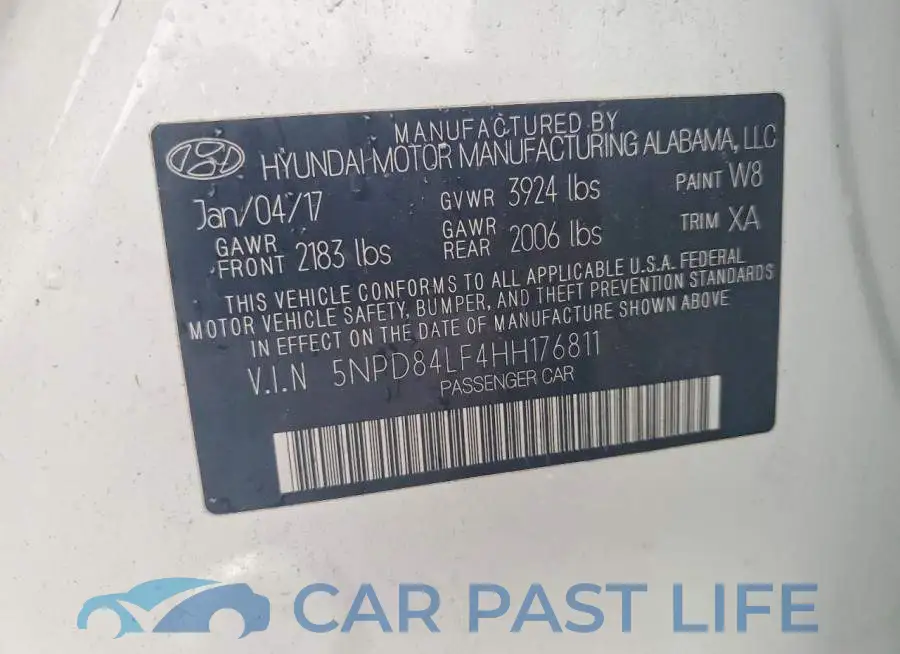 5NPD84LF4HH176811# 12