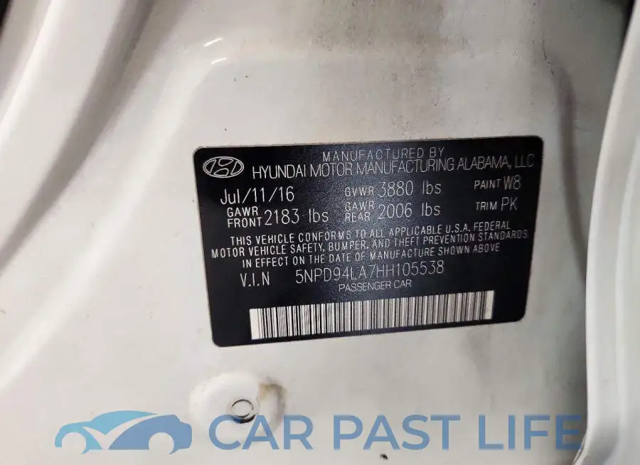 5NPD94LA7HH105538# 12