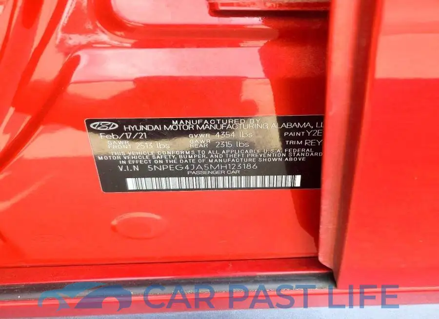5NPEG4JA5MH123186# 12