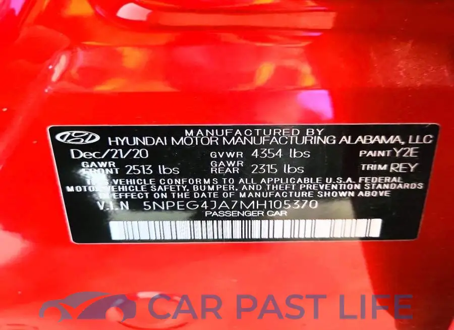 5NPEG4JA7MH105370# 12
