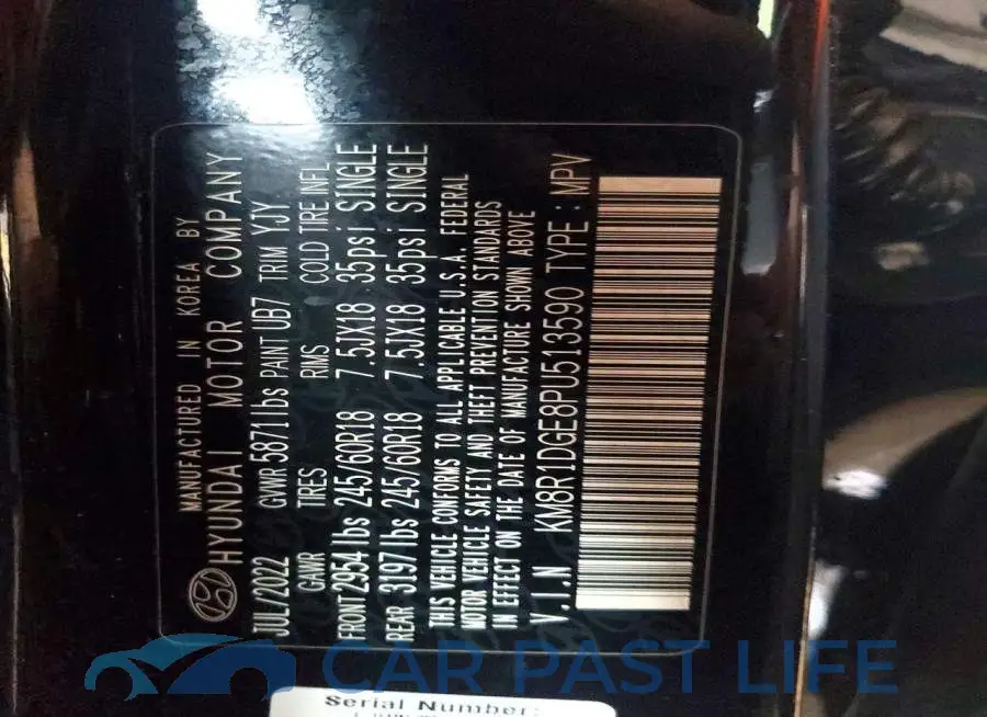 KM8R1DGE8PU513590# 13