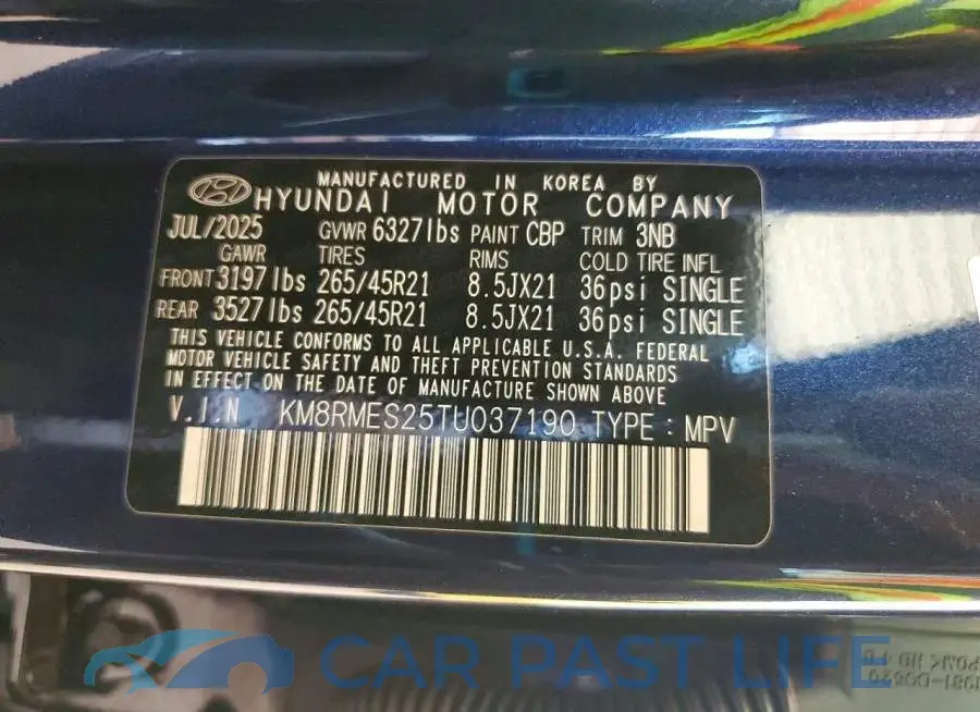 KM8RMES25TU037190# 13