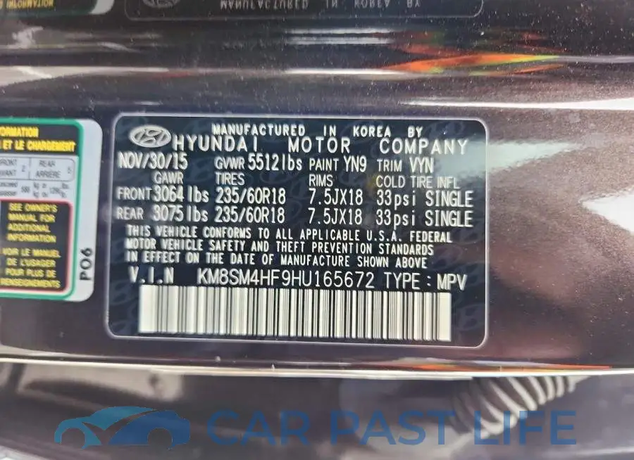 KM8SM4HF9HU165672# 13