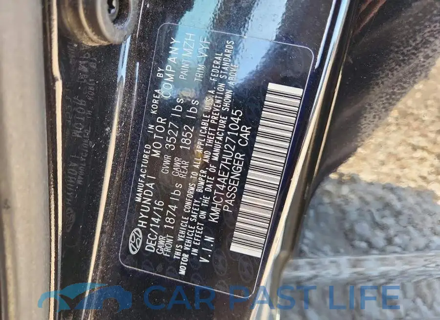 KMHCT4AE7HU271045# 12
