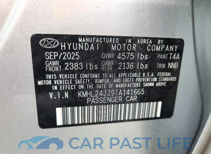 KMHL24JJ9TA141665# 13
