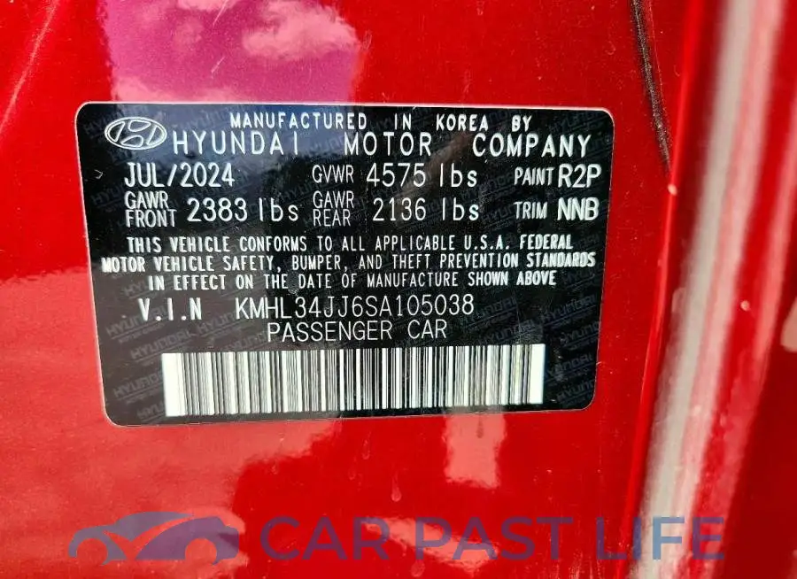 KMHL34JJ6SA105038# 12
