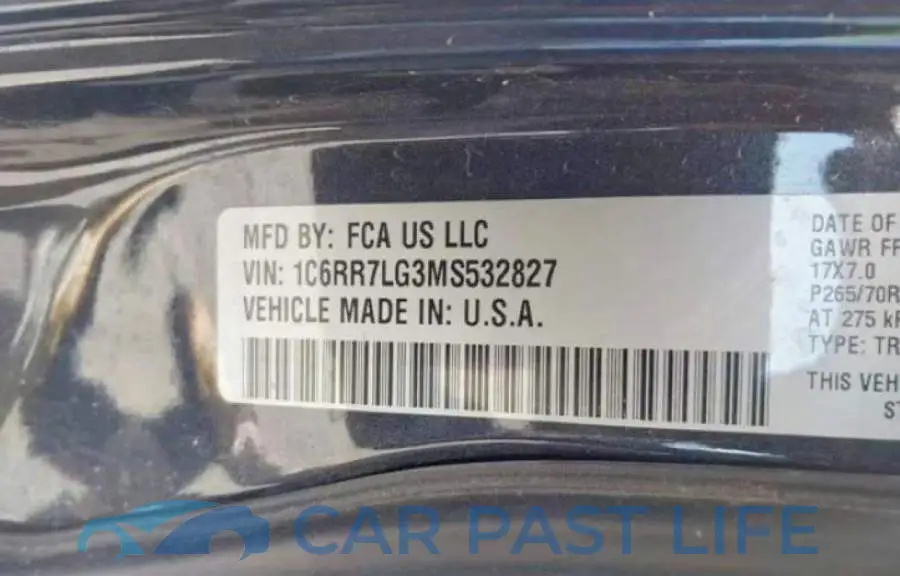 1C6RR7LG3MS532827# 10