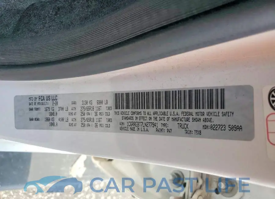 1C6RREBT7LN277941# 12