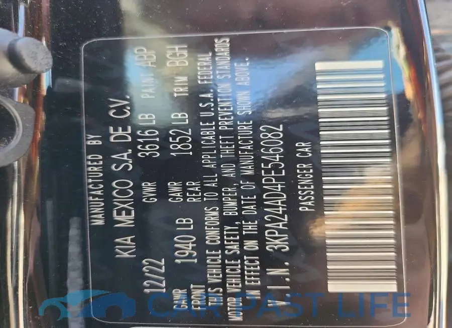 3KPA24AD4PE546082# 12