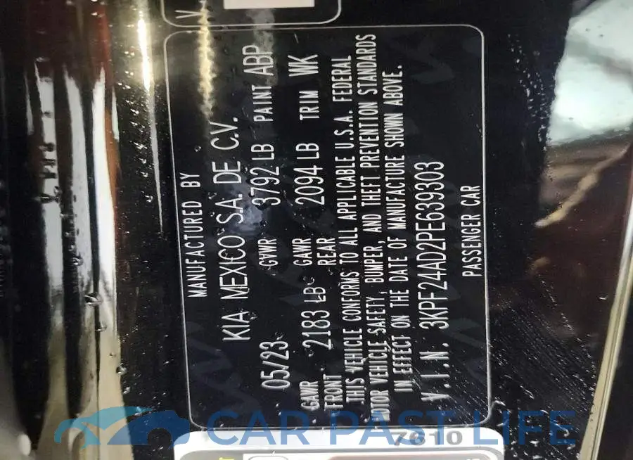 3KPF24AD2PE639303# 12