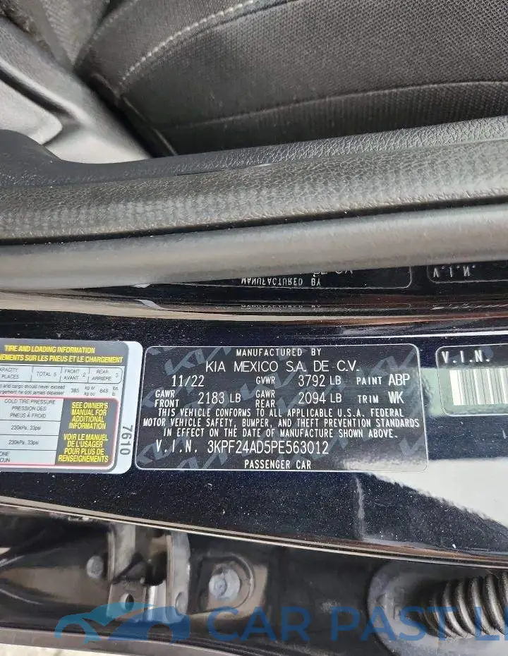 3KPF24AD5PE563012# 12