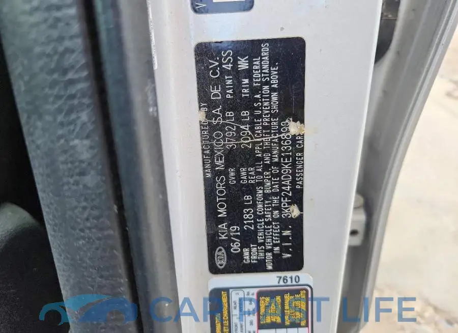 3KPF24AD9KE136893# 13