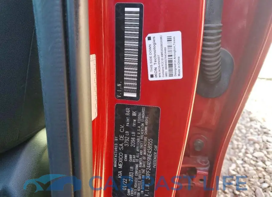3KPF24AD9NE458955# 13